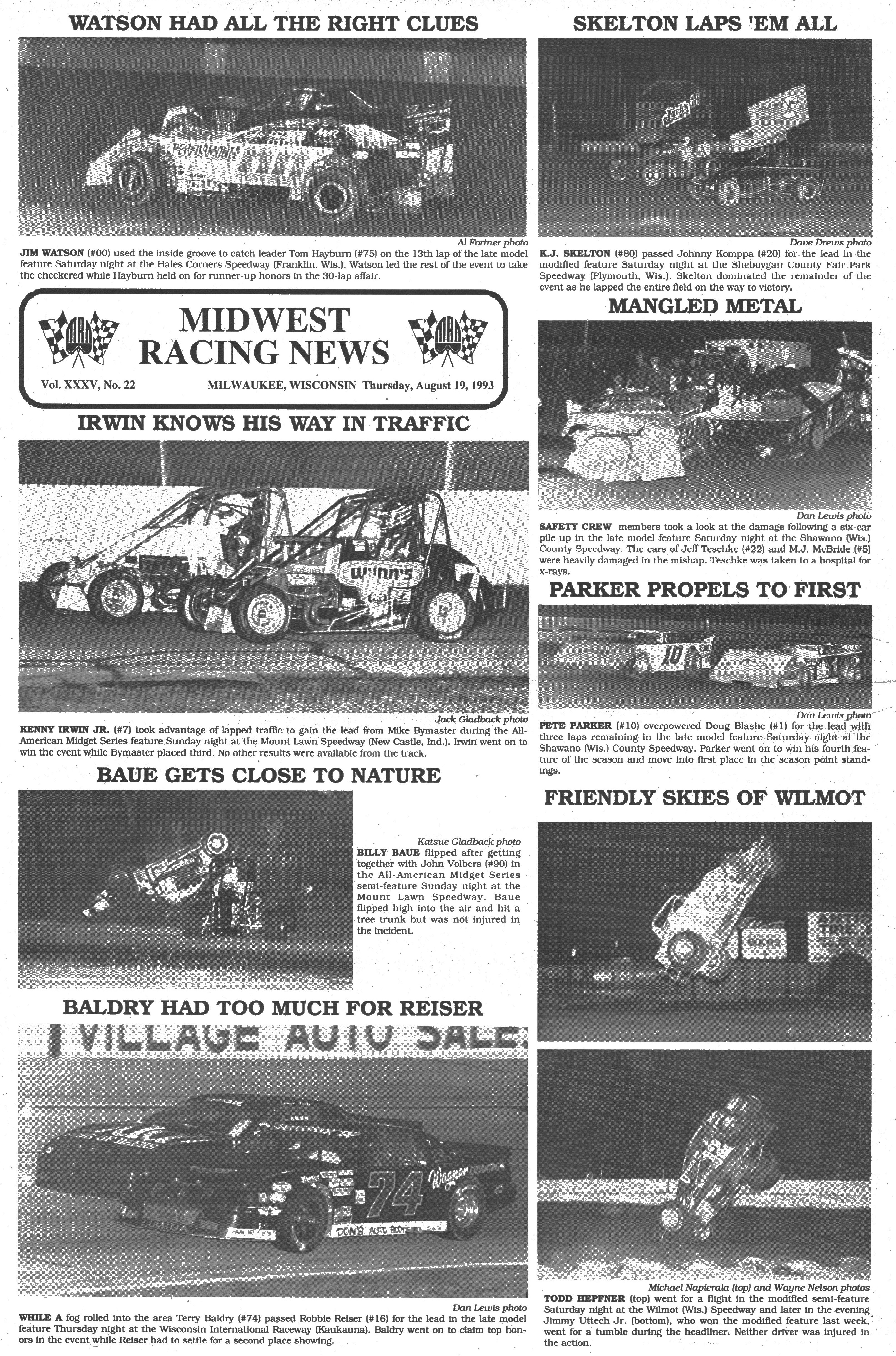 Midwest Racing News back cover