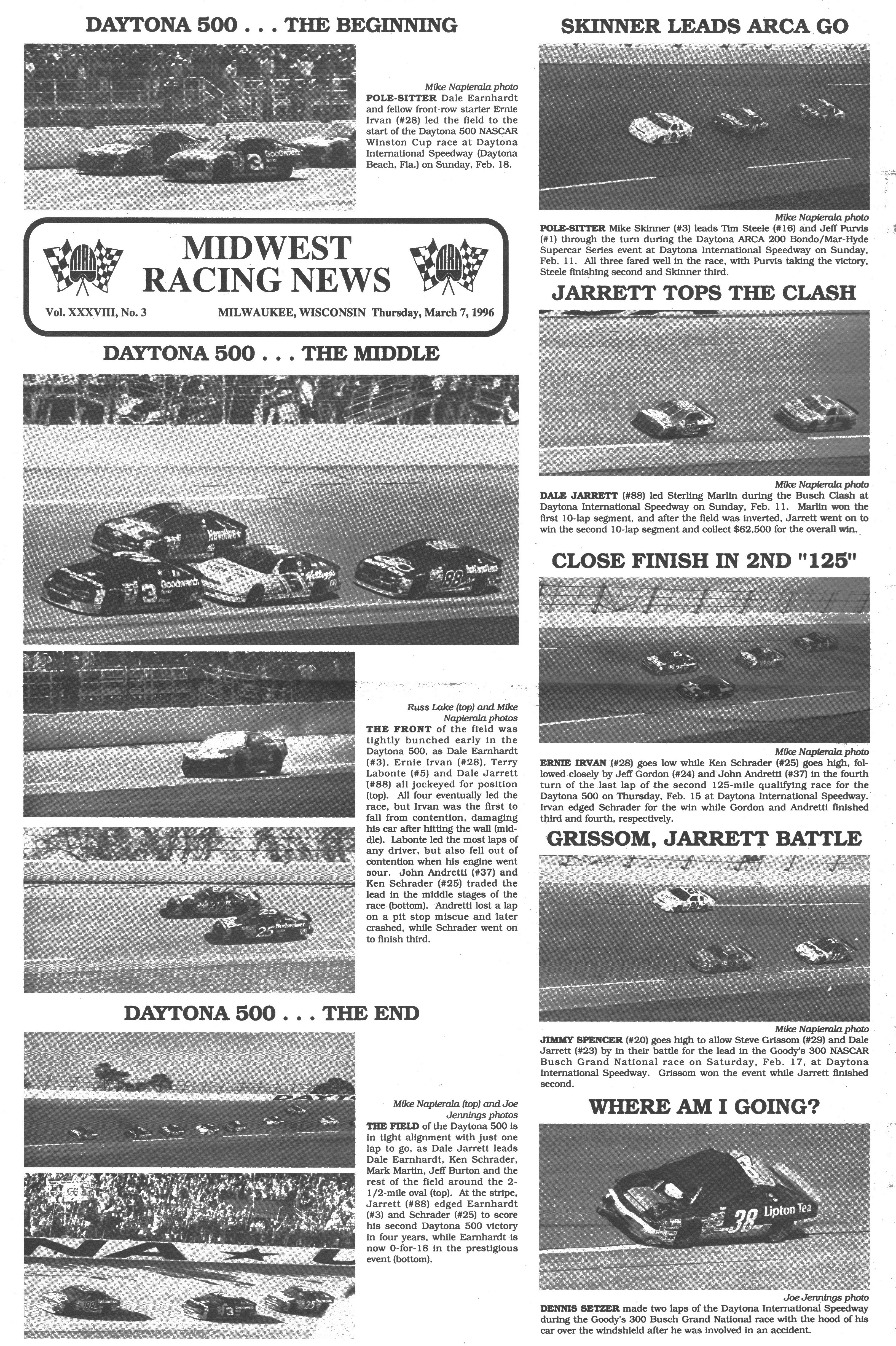 Midwest Racing News back cover