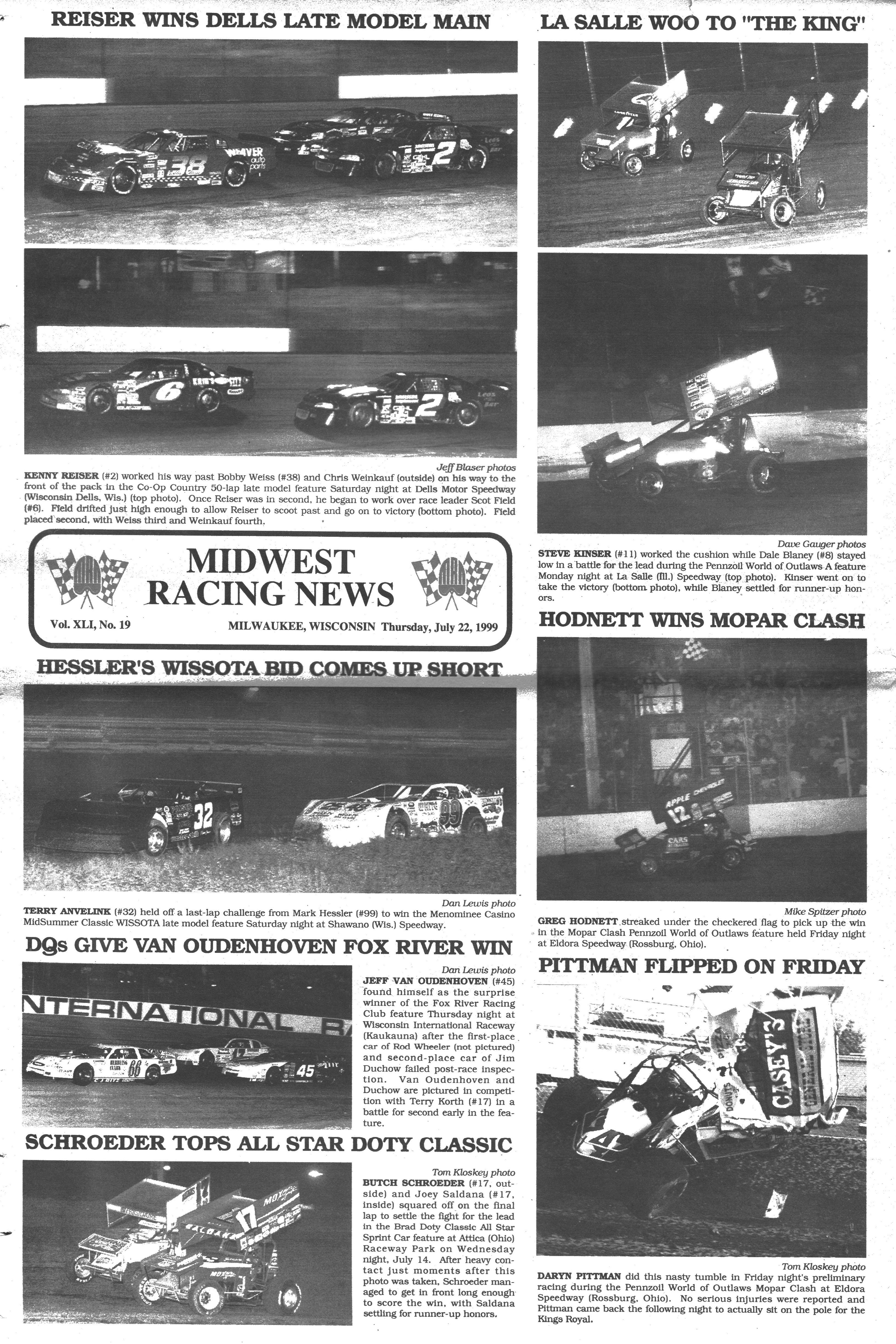 Midwest Racing News back cover