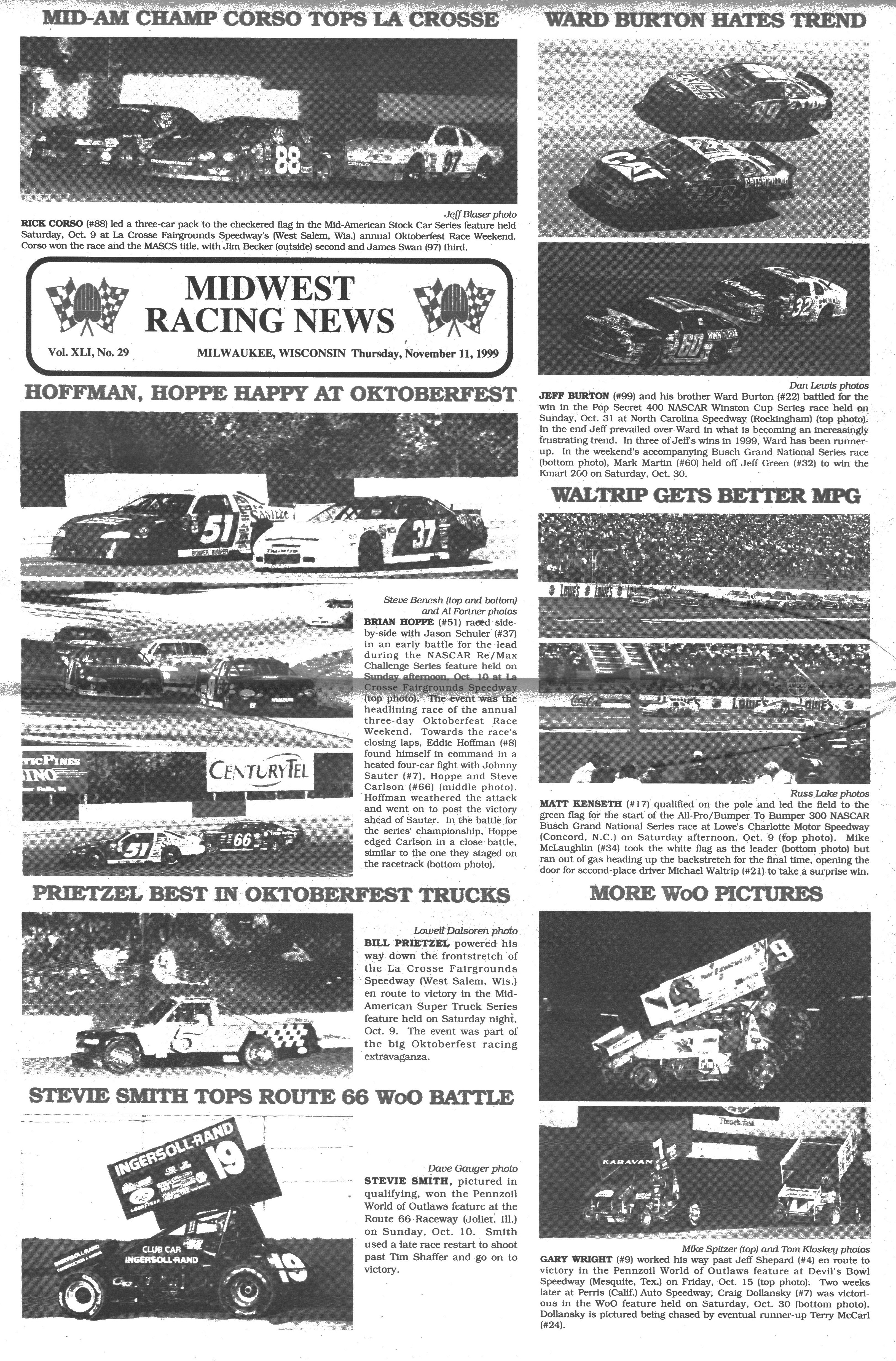 Midwest Racing News back cover