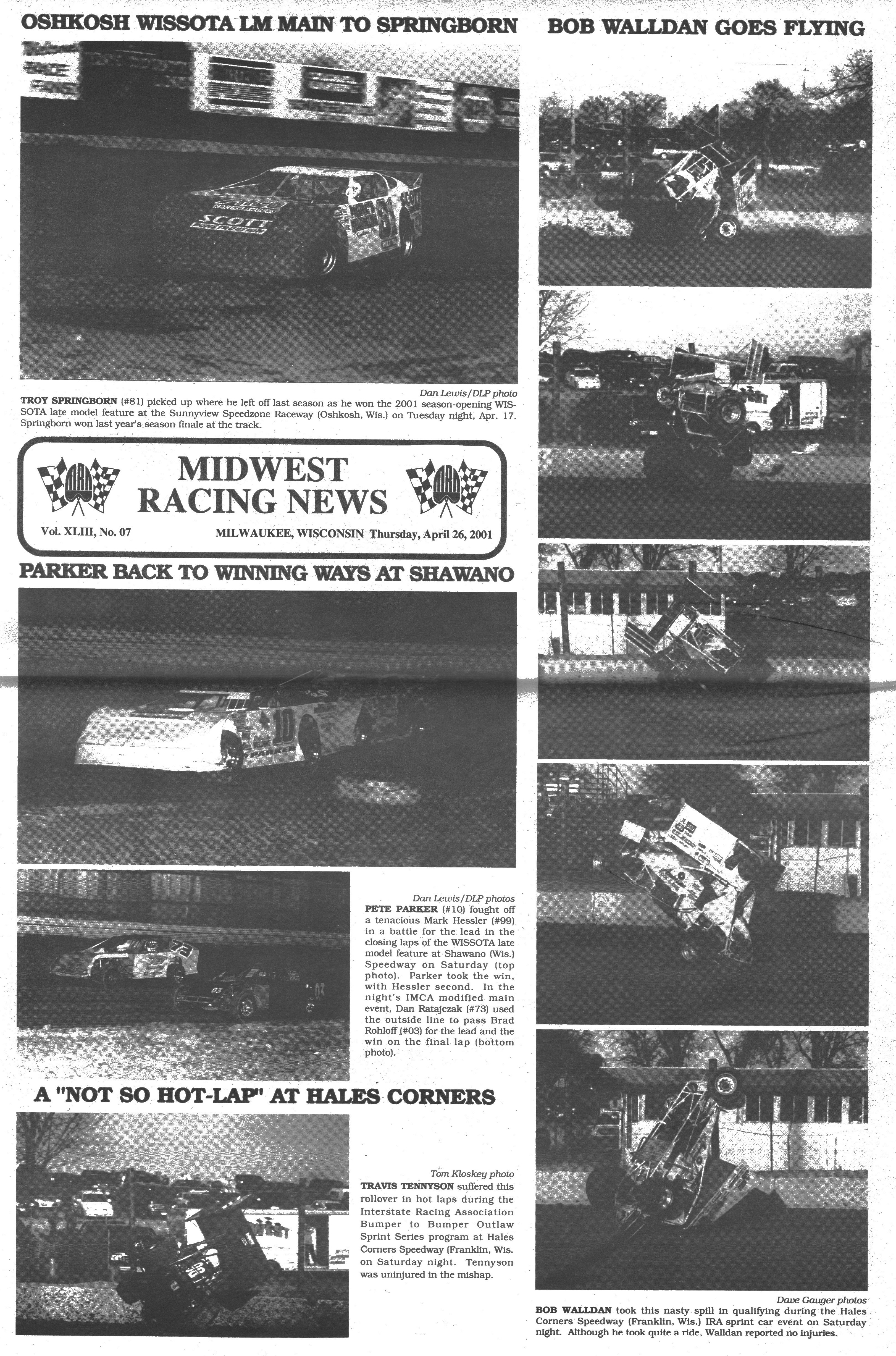 Midwest Racing News back cover