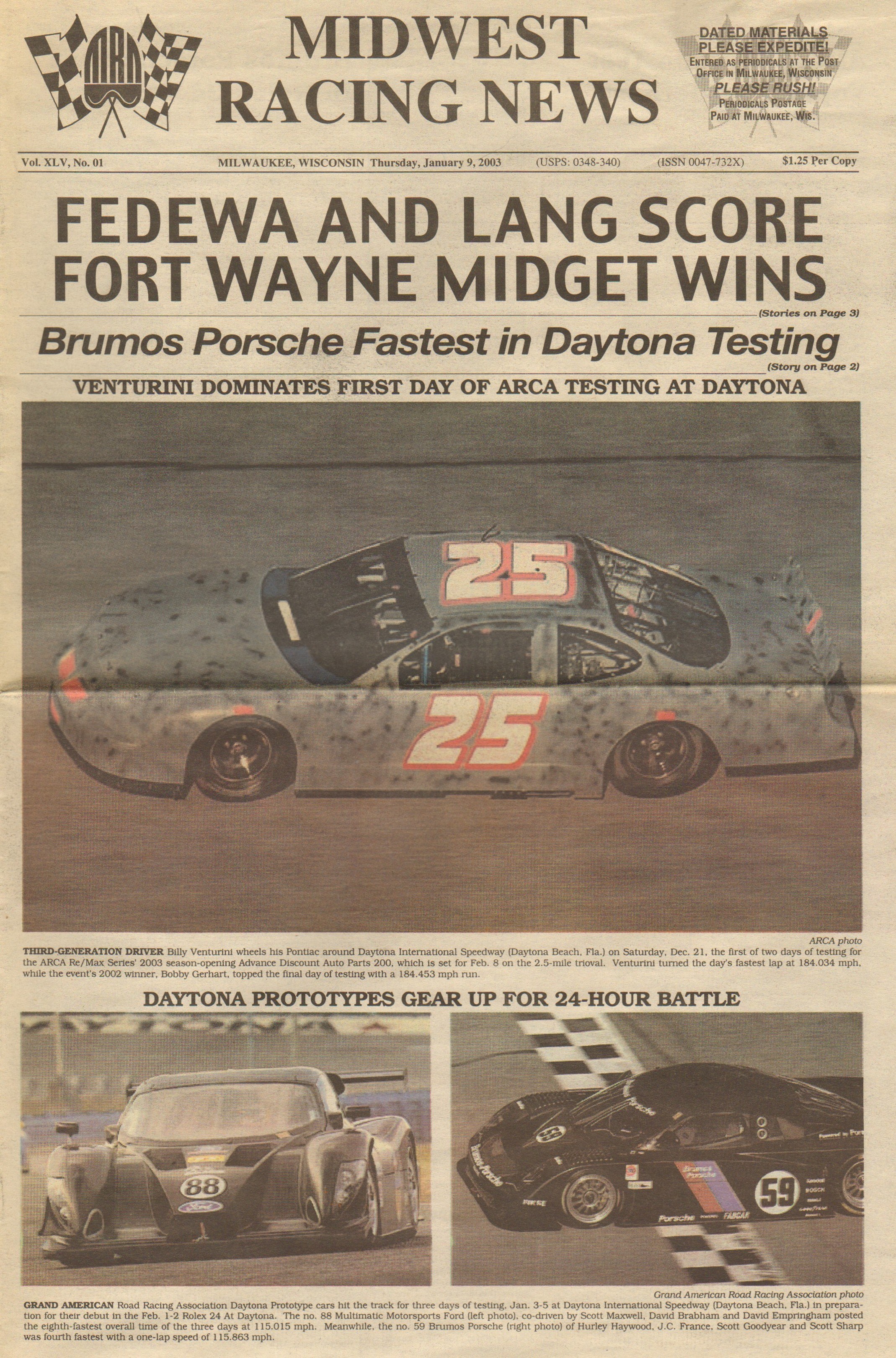 Midwest Racing News 2003