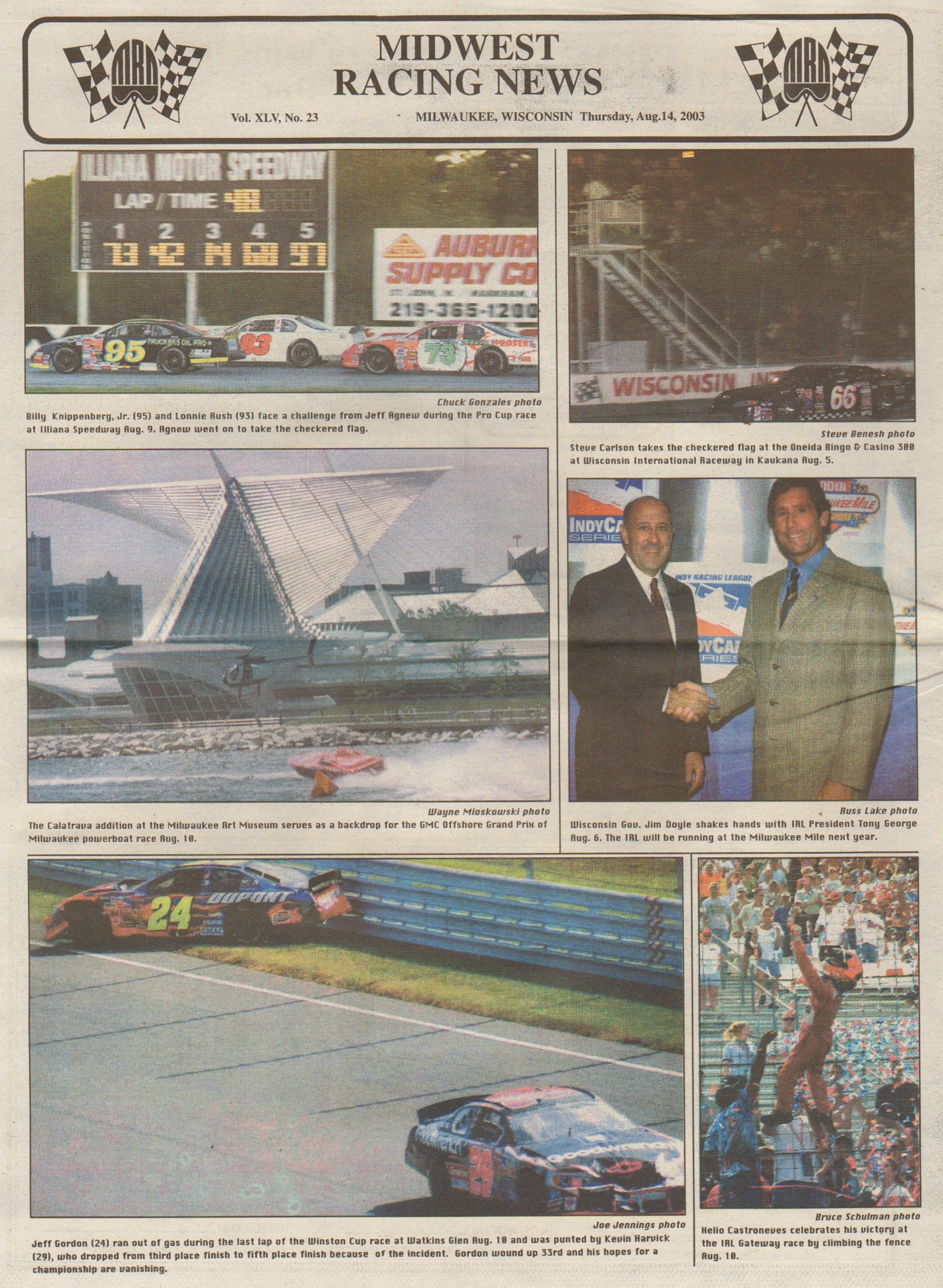 Midwest Racing News back cover