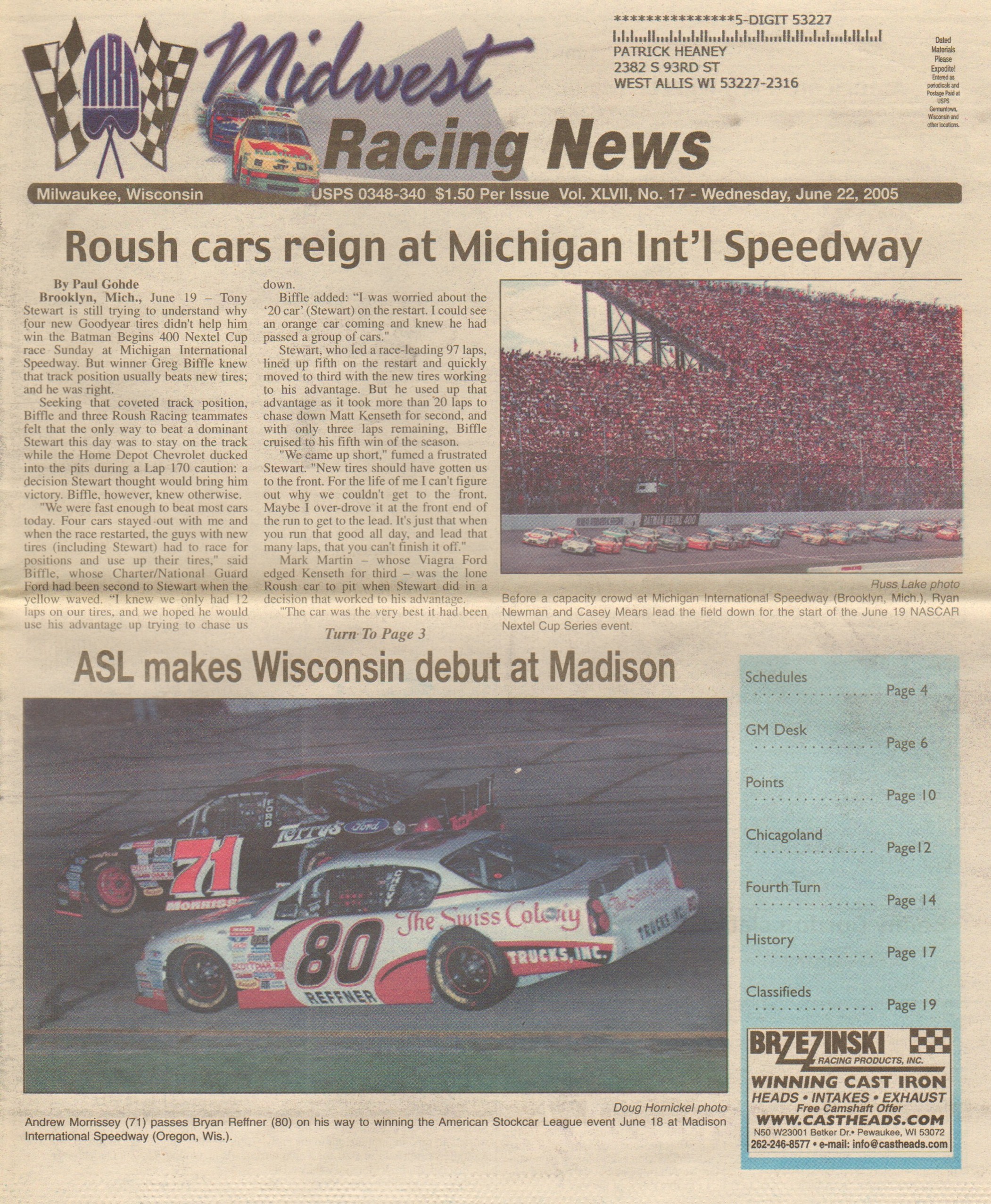 Midwest Racing News Page 1