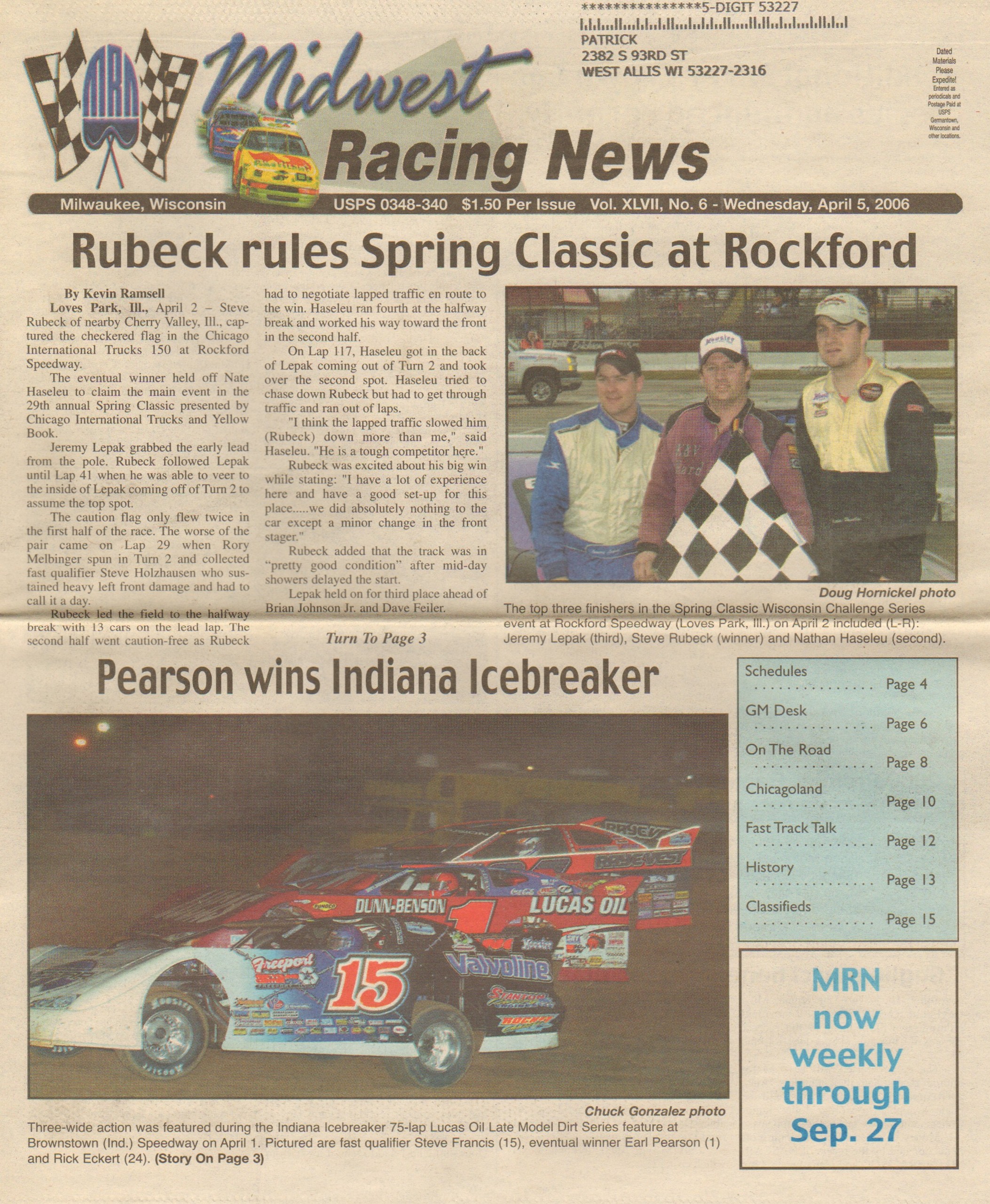 Page 1 • Front Cover