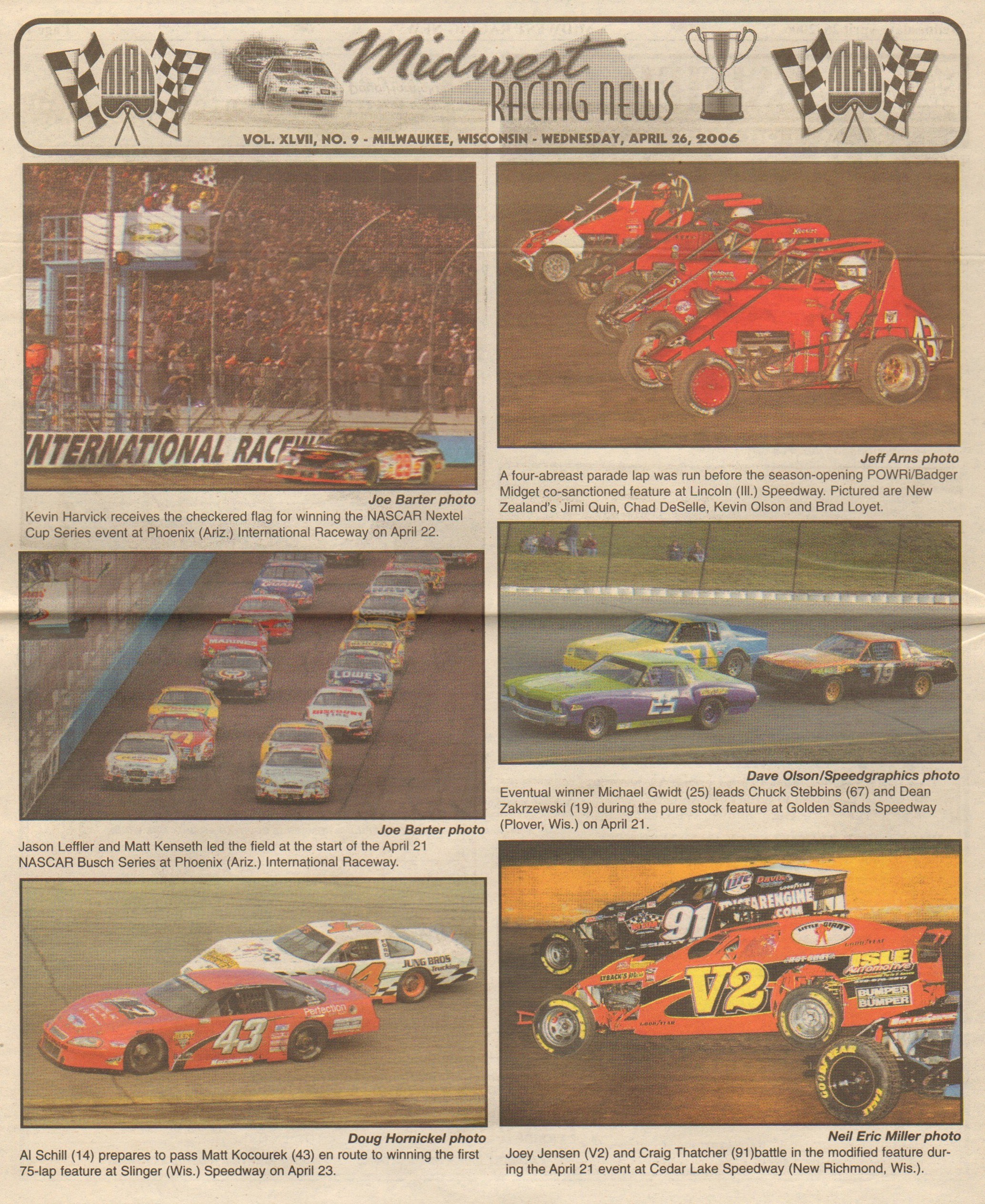 Midwest Racing News back cover