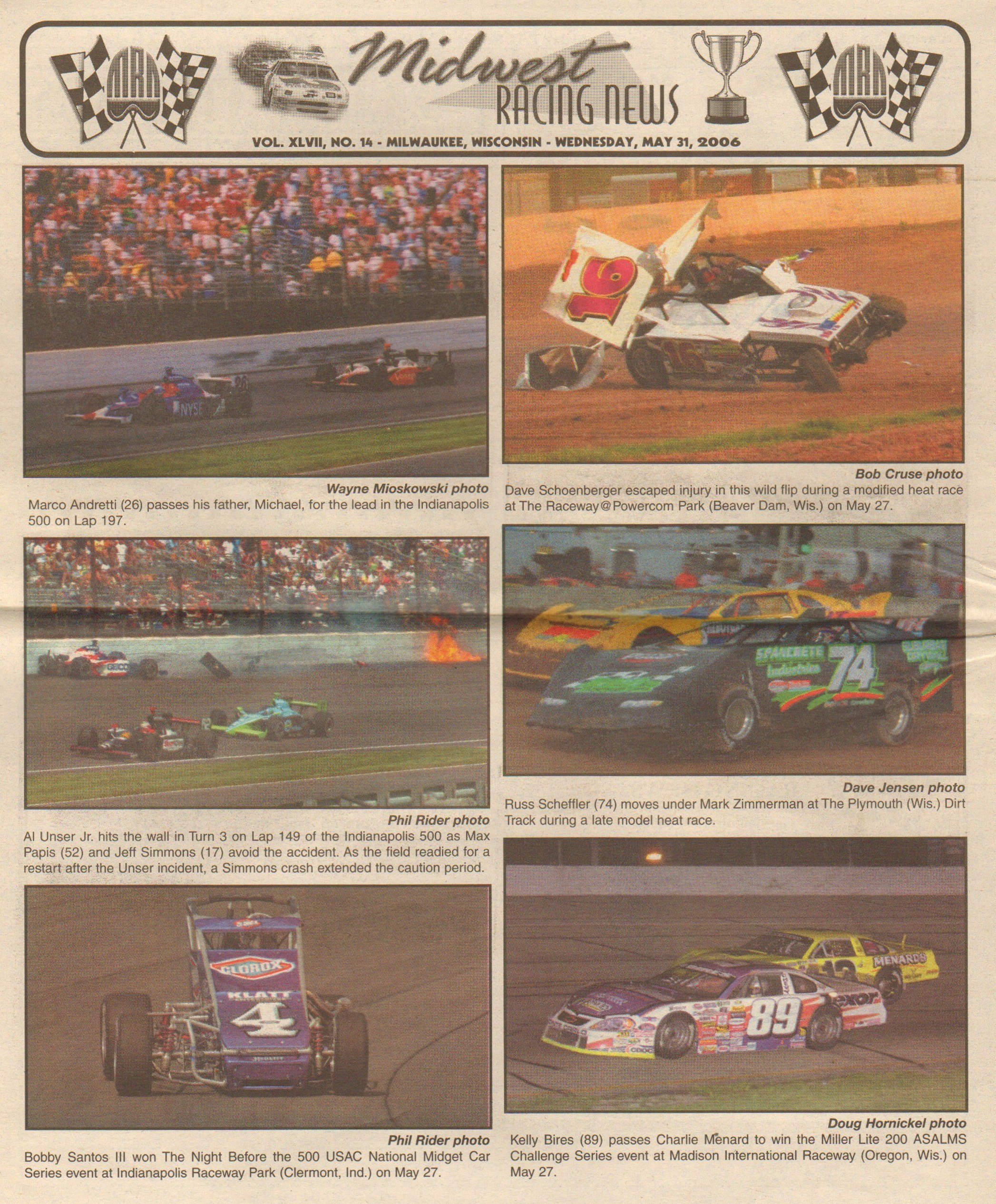 Midwest Racing News back cover