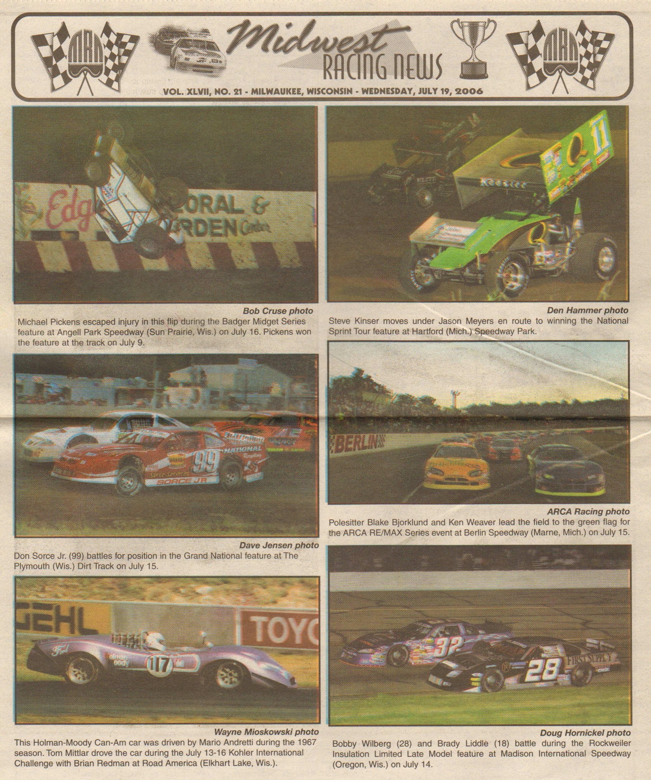 Midwest Racing News back cover