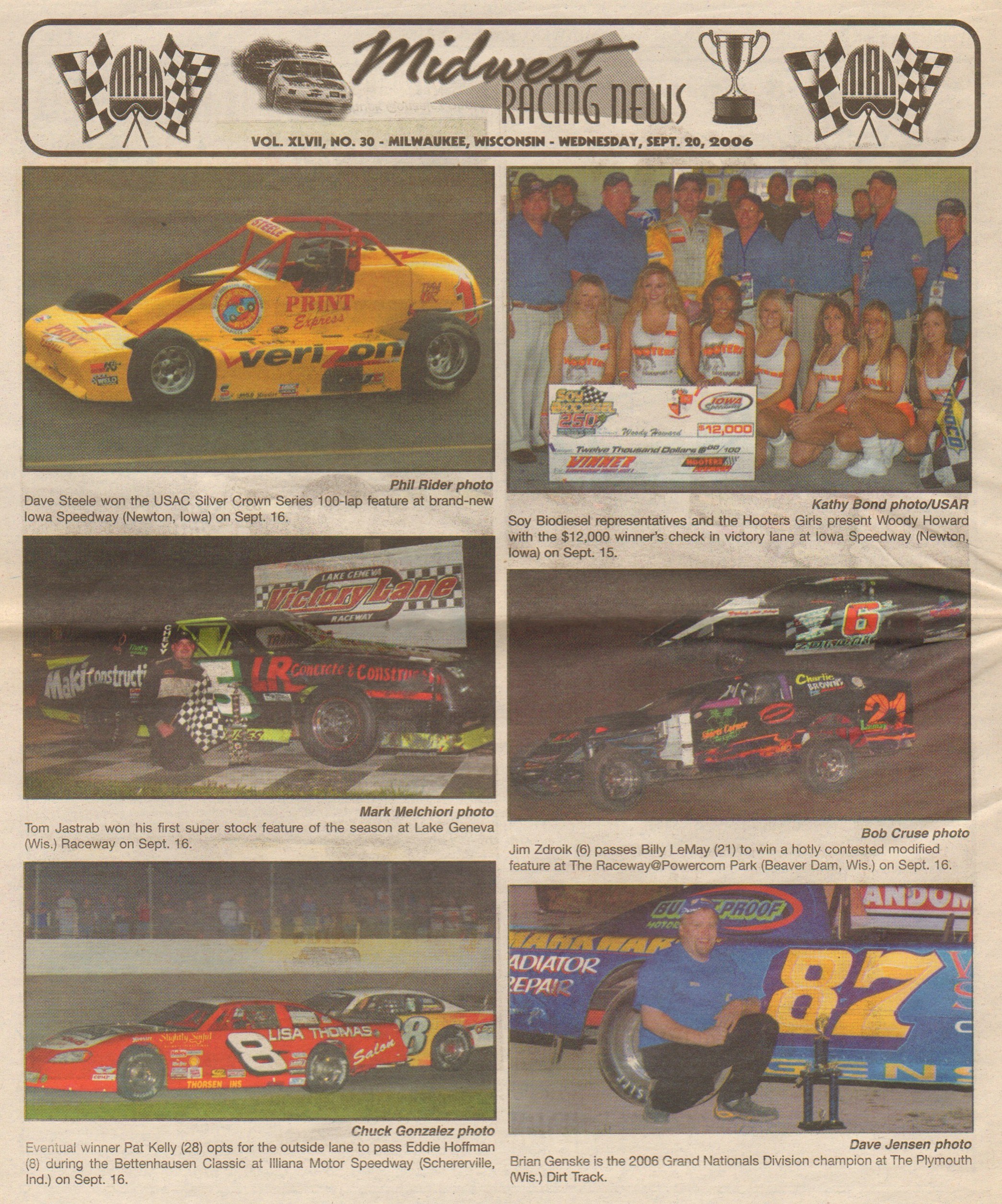 Midwest Racing News back cover