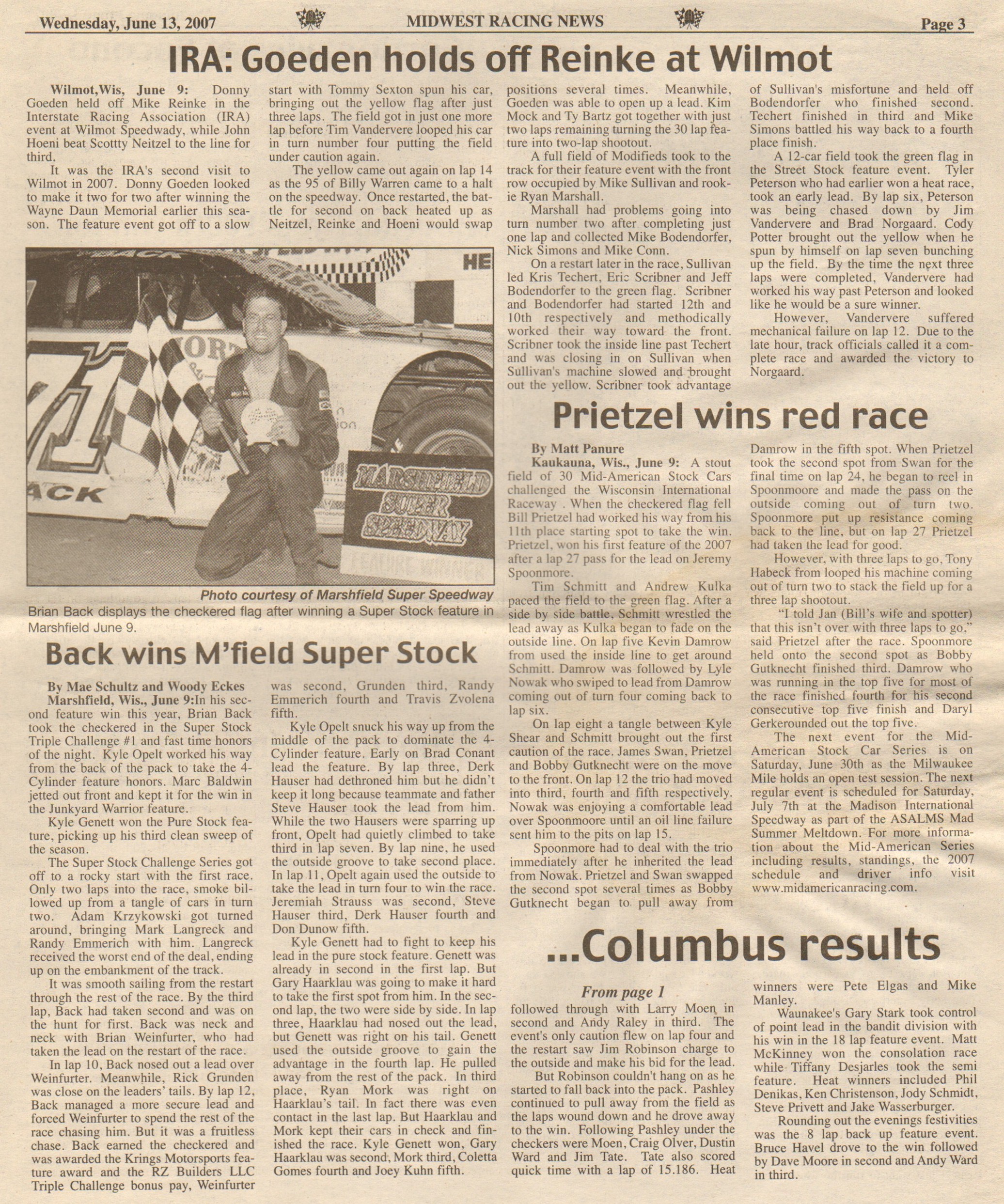 Midwest Racing News Page 3