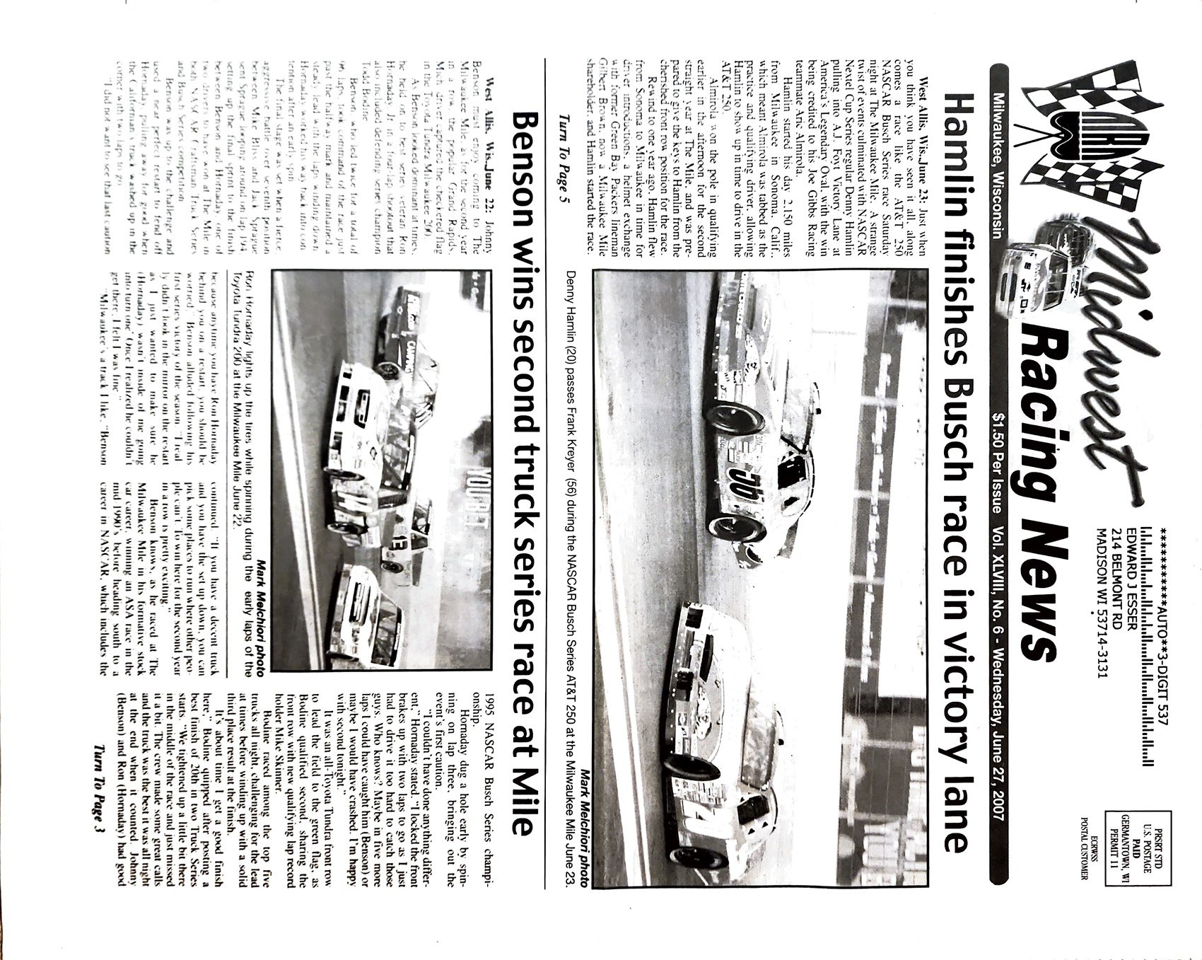 Midwest Racing News June 27, 2007