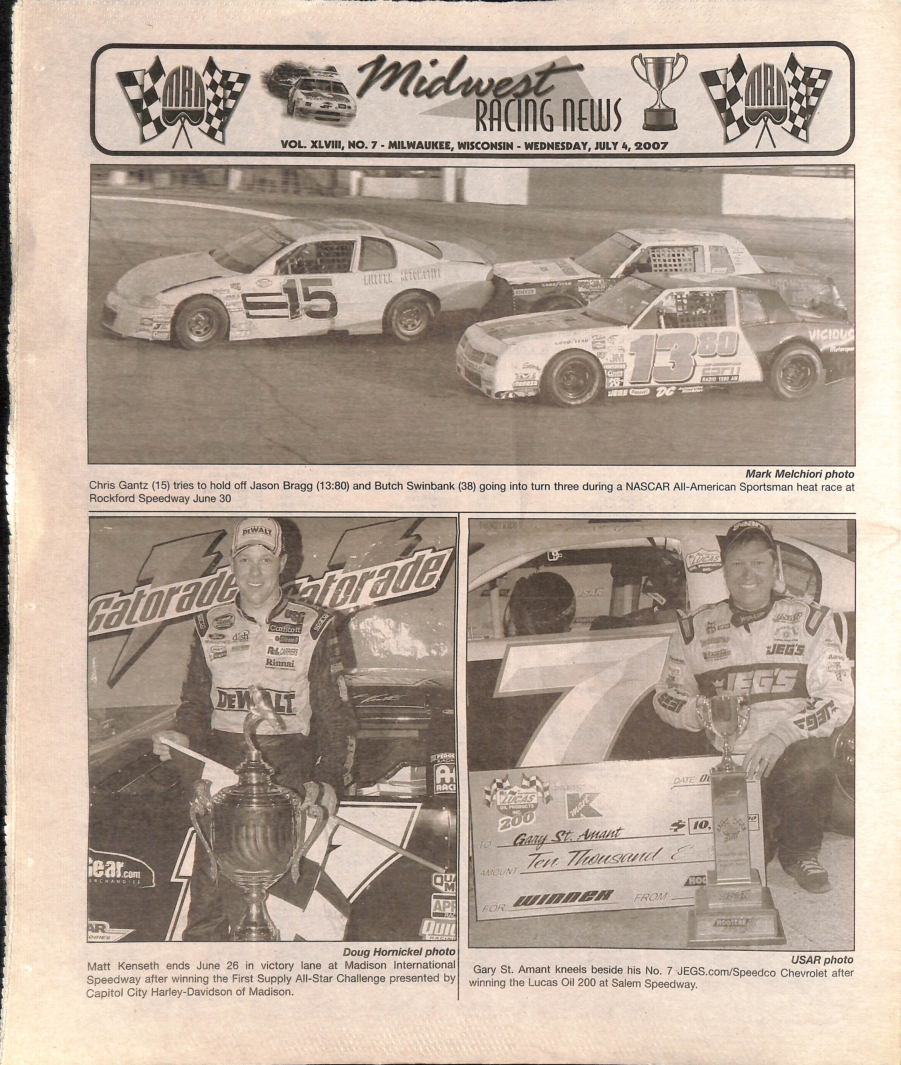 Midwest Racing News back cover