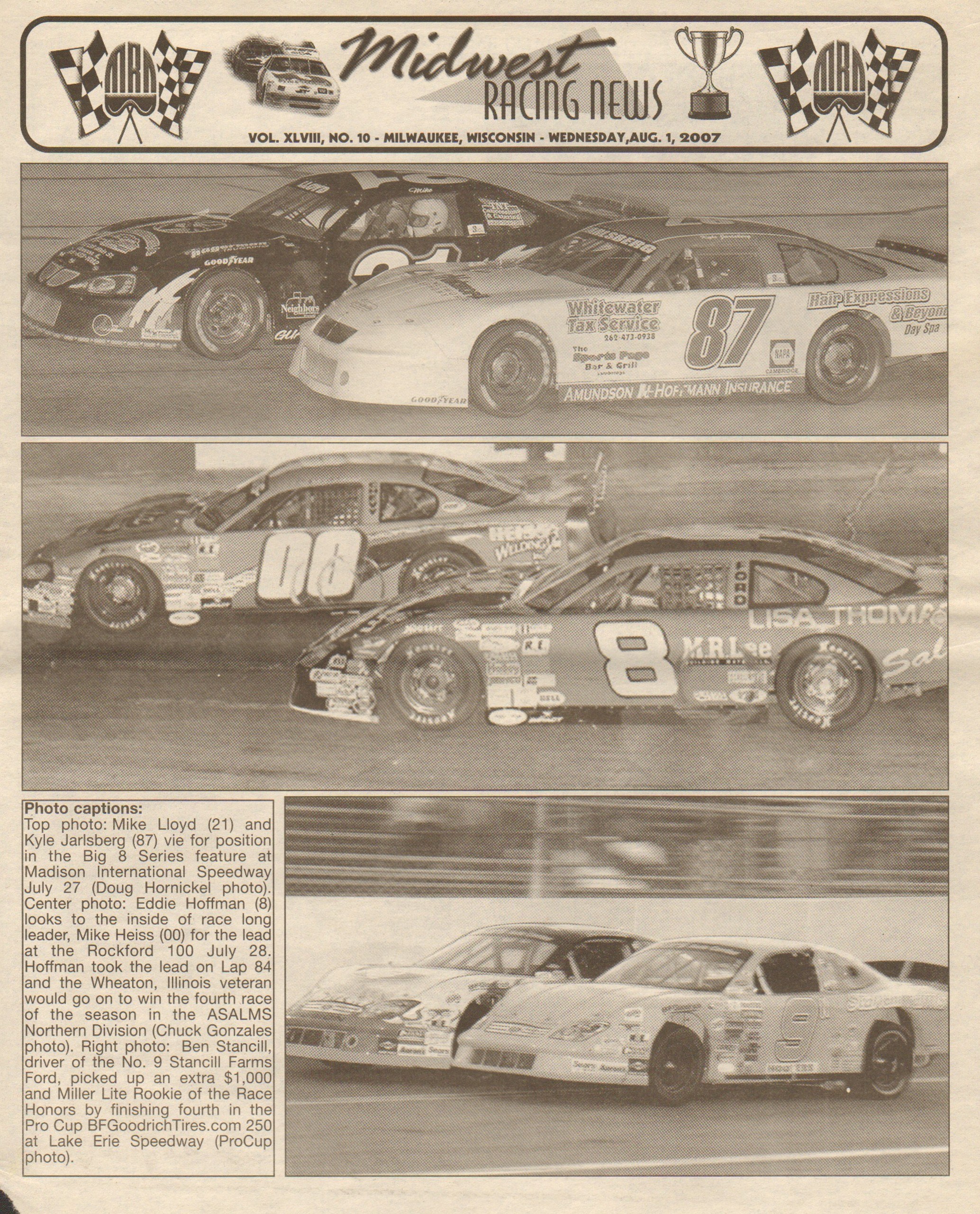 Midwest Racing News back cover