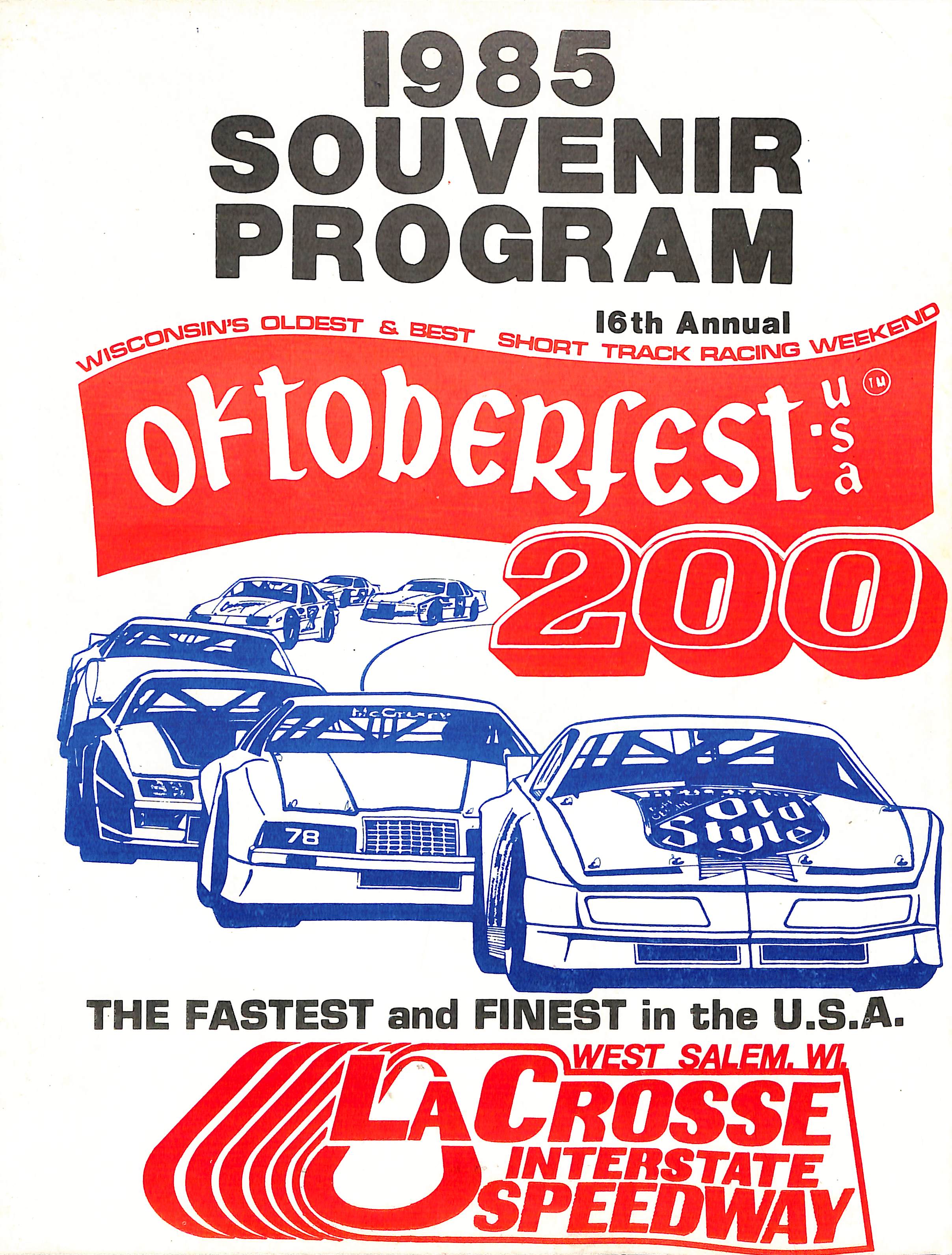 1985 LaCrosse Interstate Speedway Yearbook