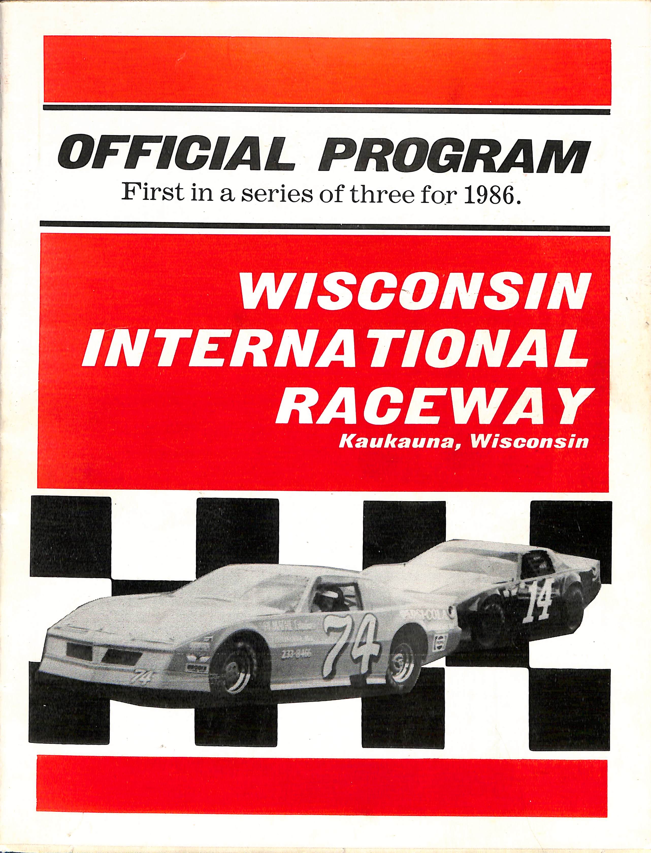 1986 Wisconsin International Raceway Yearbook