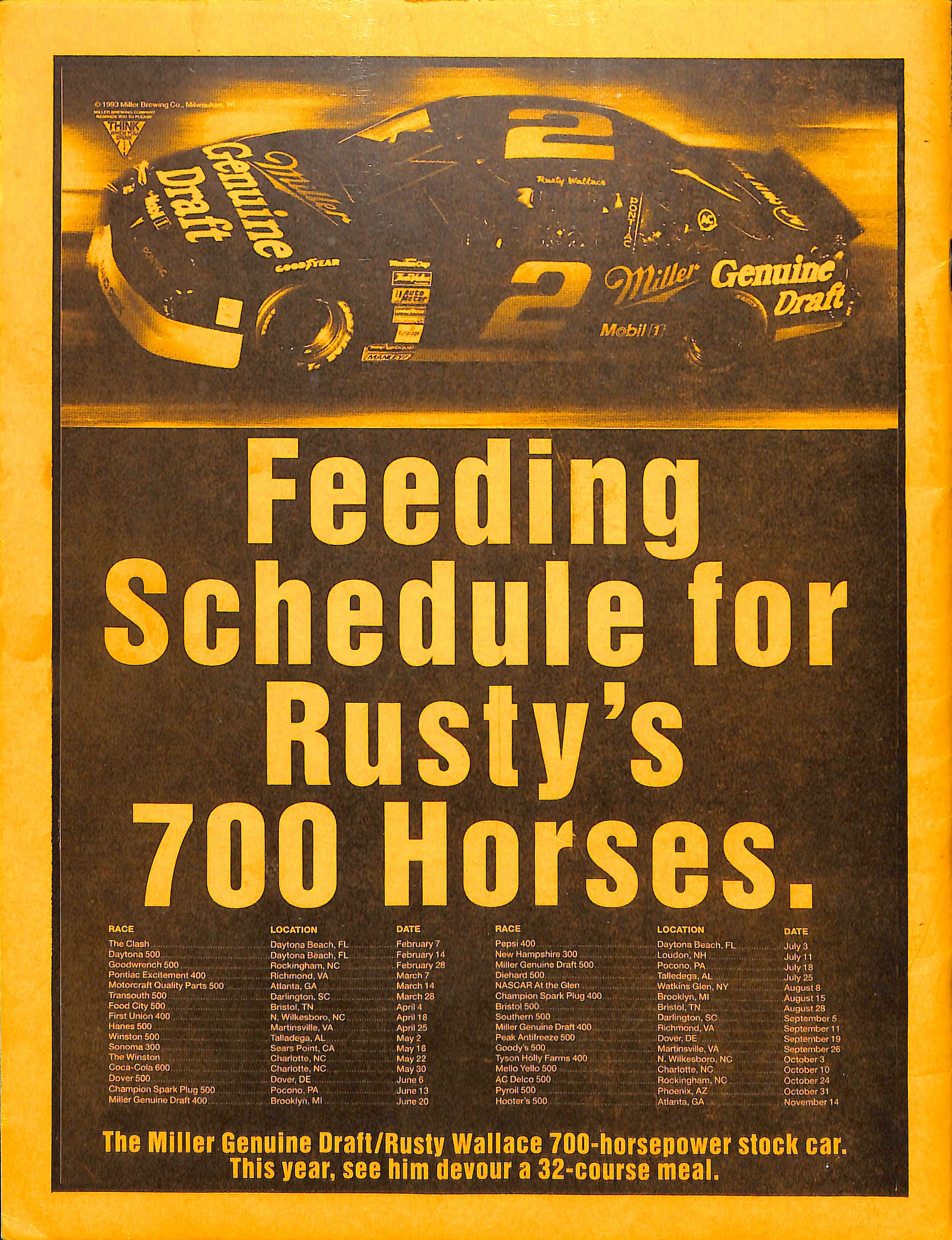 1993 Langlade County Speedway Program page 19