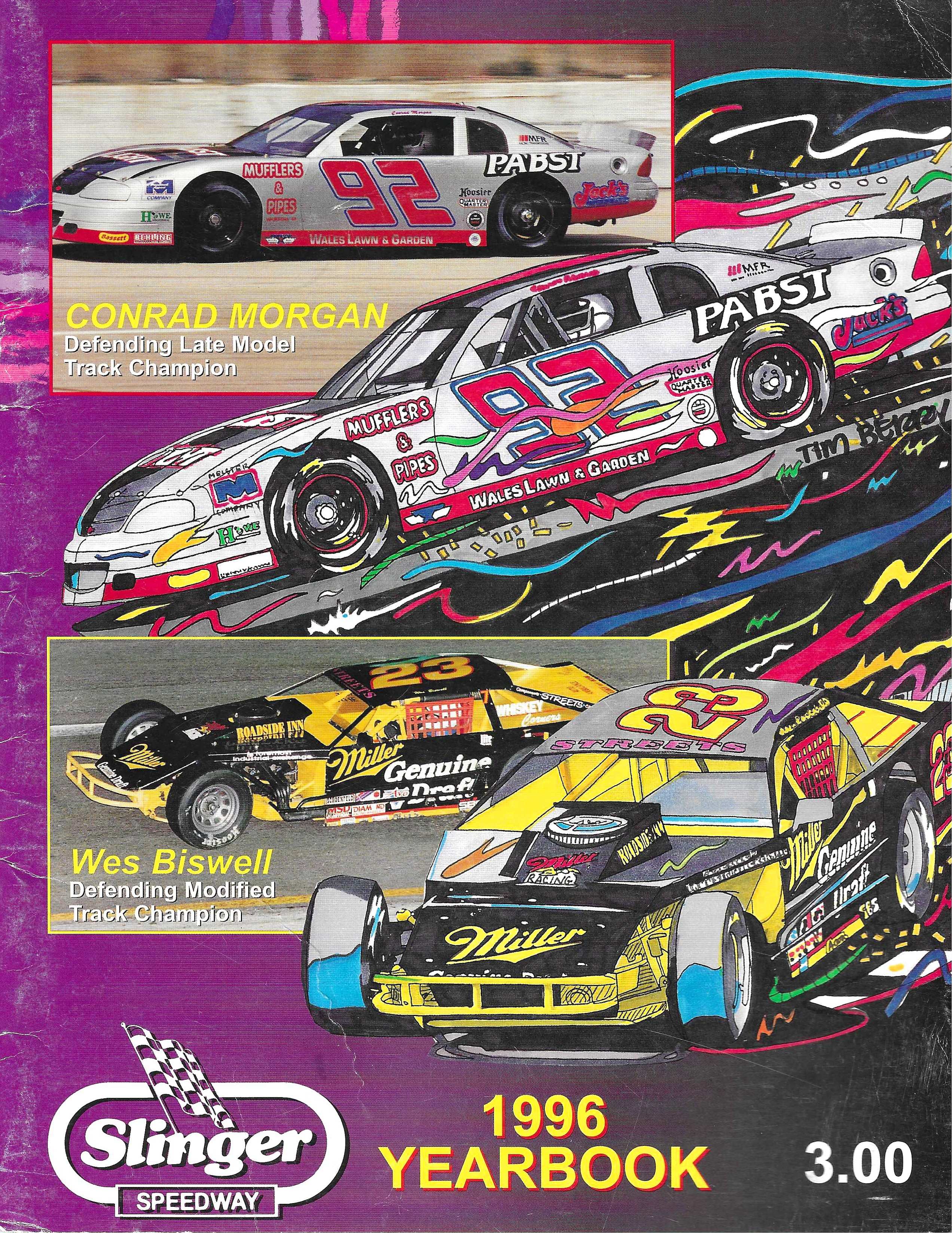 1996 Slinger Speedway Yearbook page 2