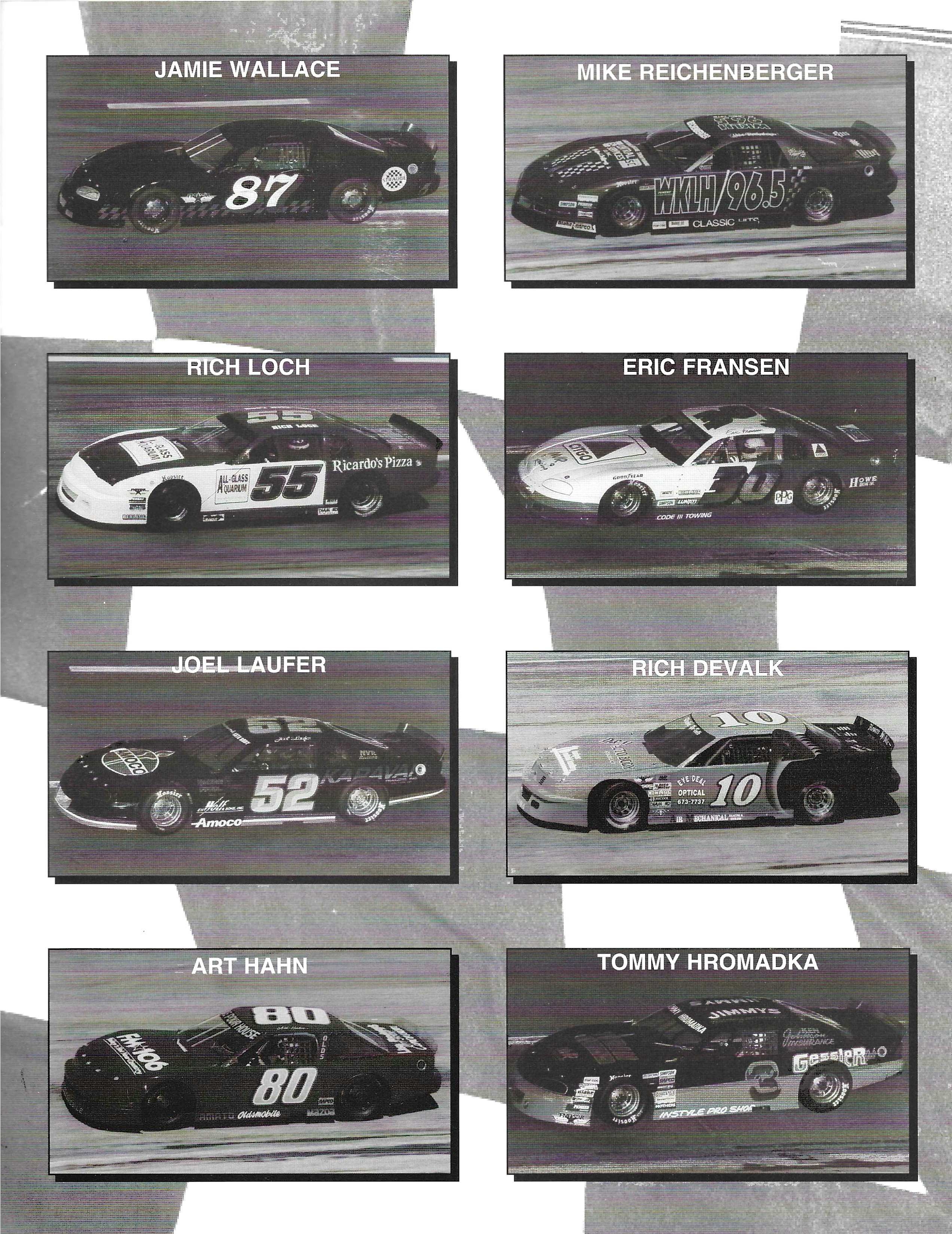 1996 Slinger Speedway Yearbook page 18