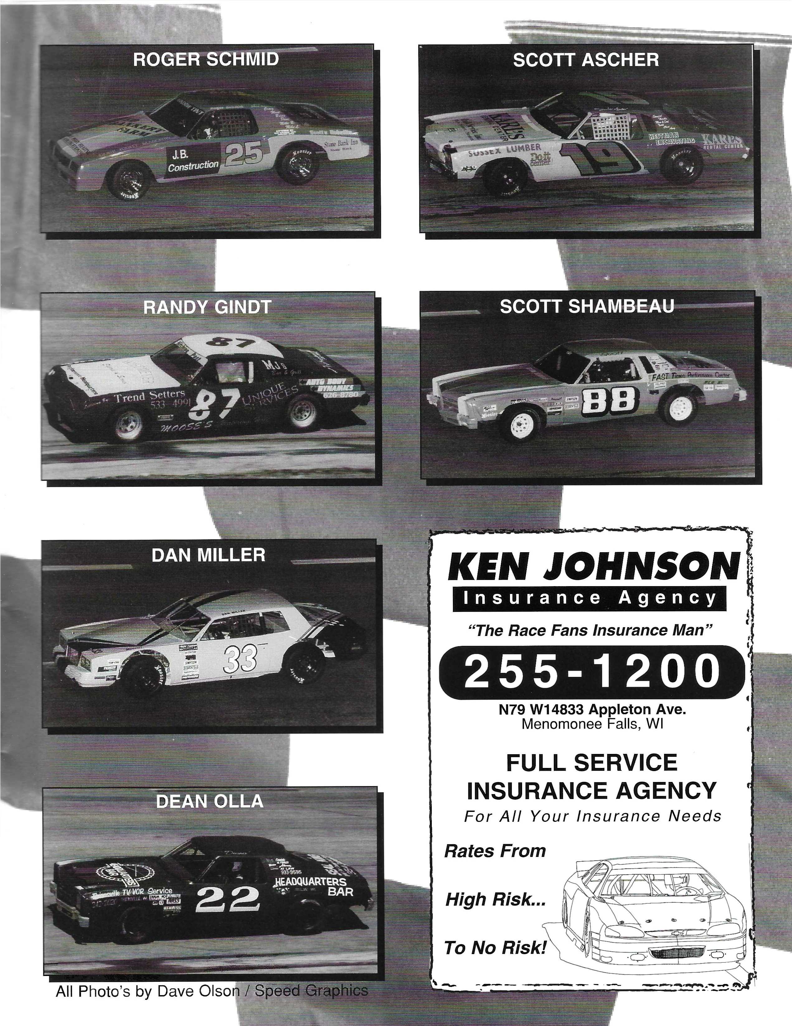 1996 Slinger Speedway Yearbook page 26