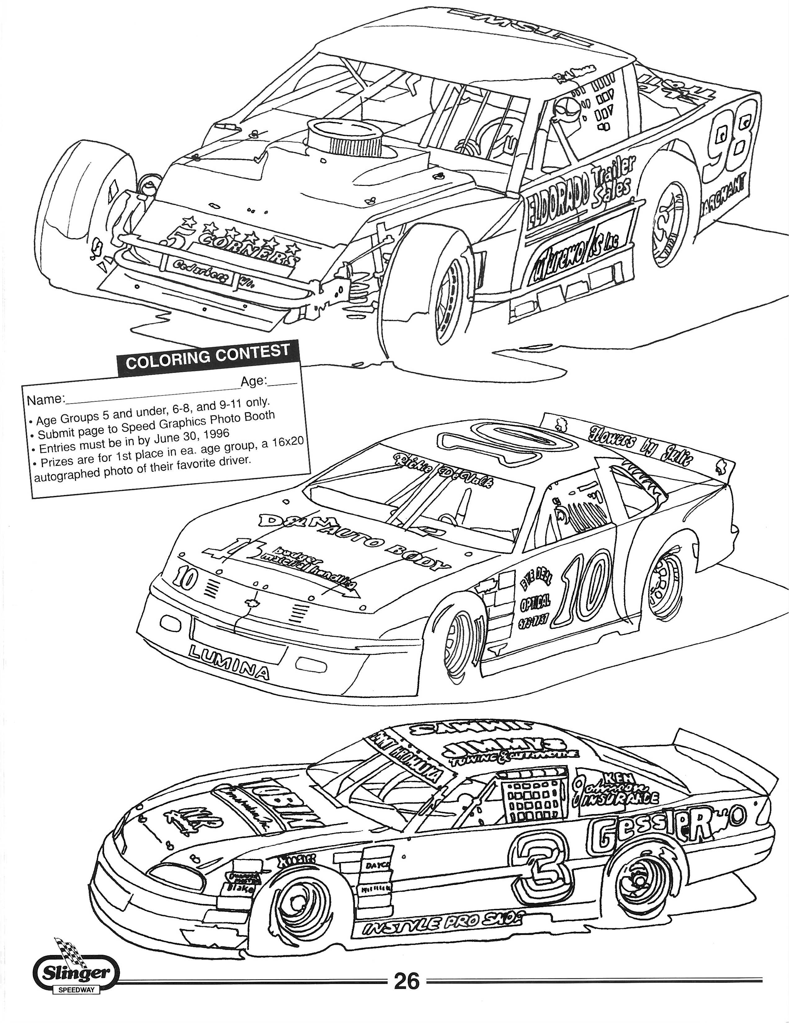 1996 Slinger Speedway Yearbook page 29