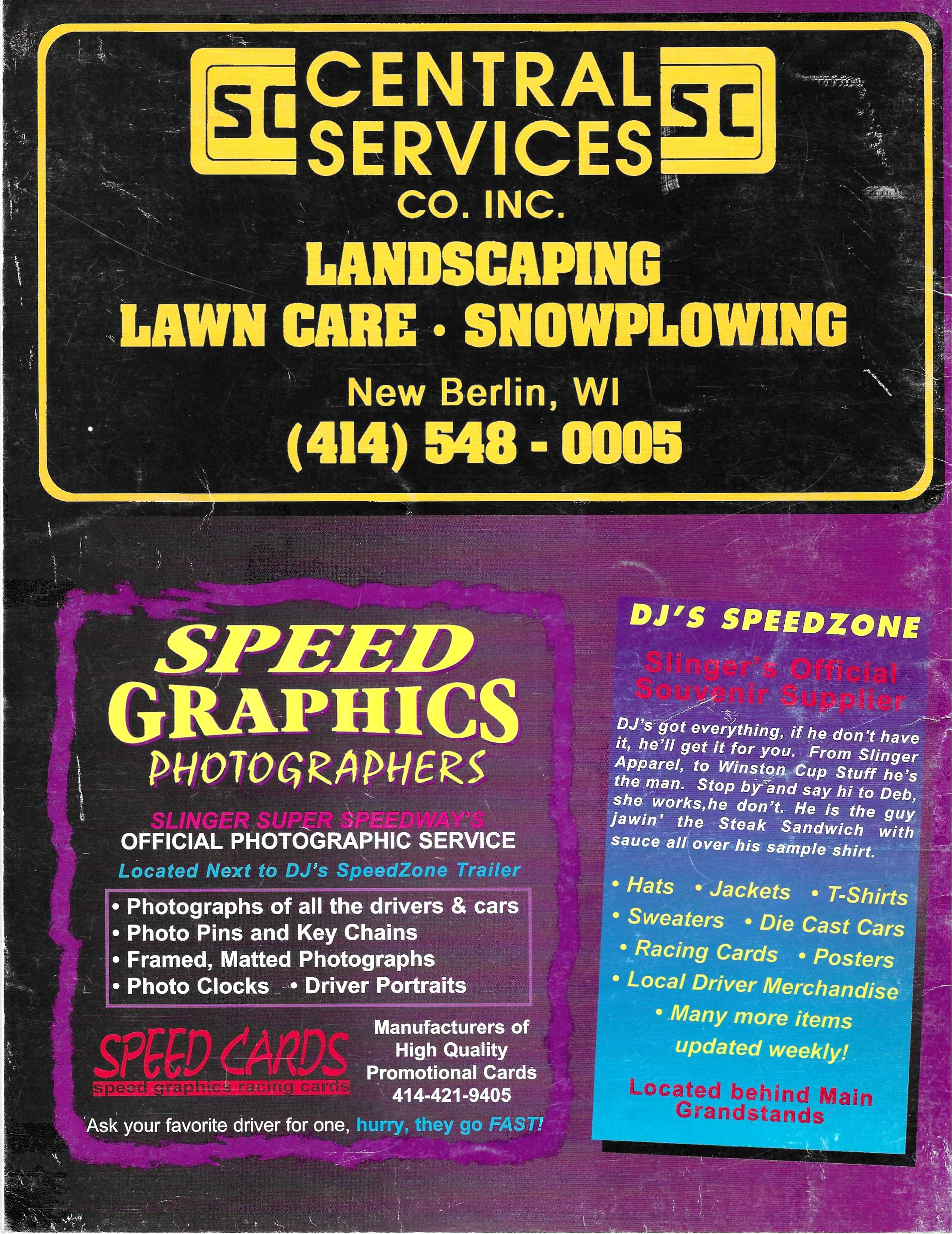 1996 Slinger Speedway Yearbook page 34