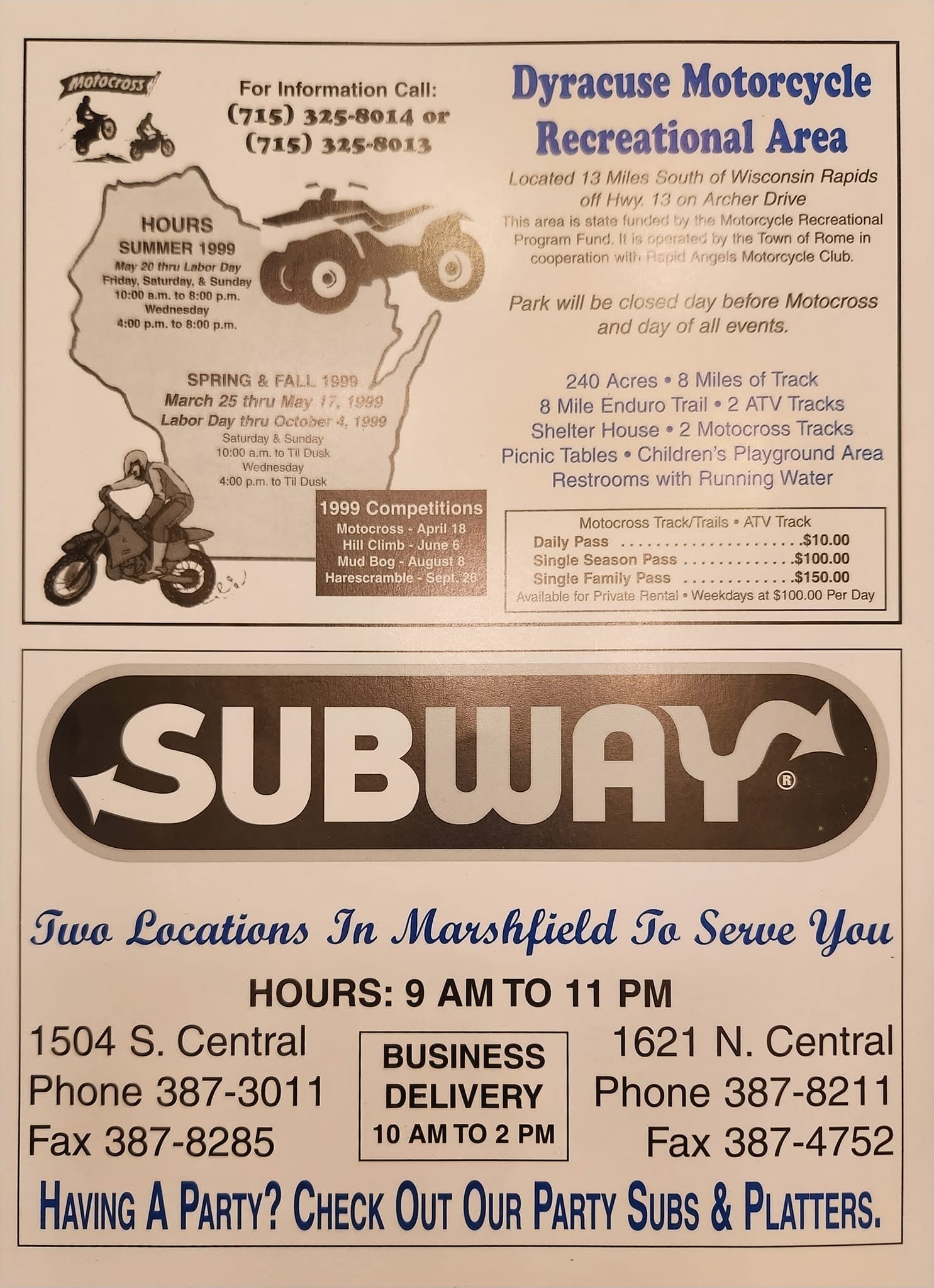 1999 Marshfield Super Speedway Yearbook page 18